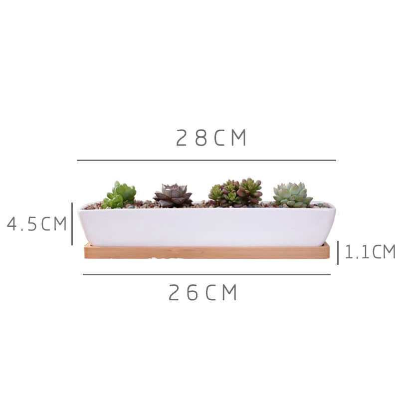 Pot de Fleurs Rectangulaire Céramique